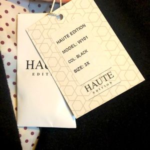 Brand New Plus Size Black Pea Coat with Pockets